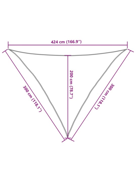 Aurinkopurje vaaleanharmaa 3x3x4,24 m 100% Oxford polyesteri