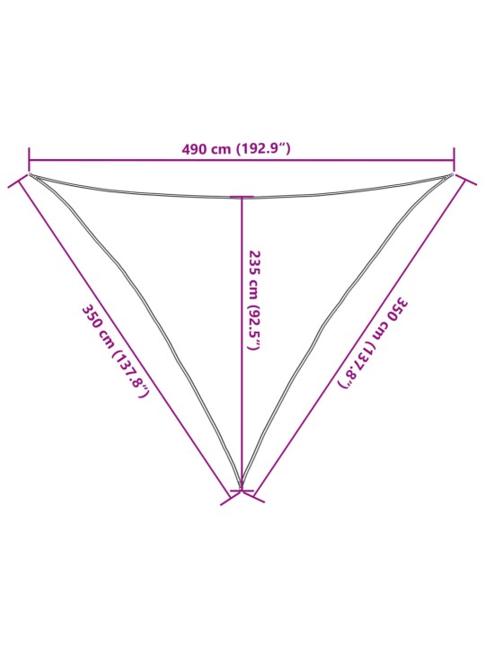 Aurinkopurje vaaleanharmaa 3,5x3,5x4,9 m 100% Oxford polyesteri