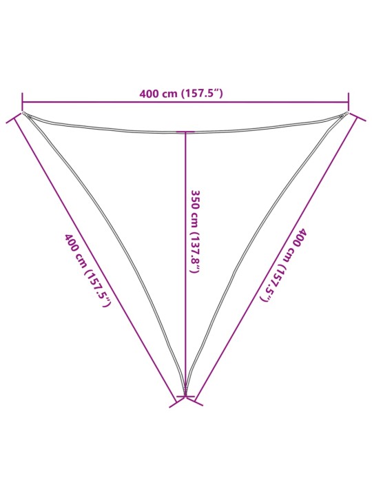 Aurinkopurje vaaleanharmaa 4x4x4 m 100% Oxford polyesteri