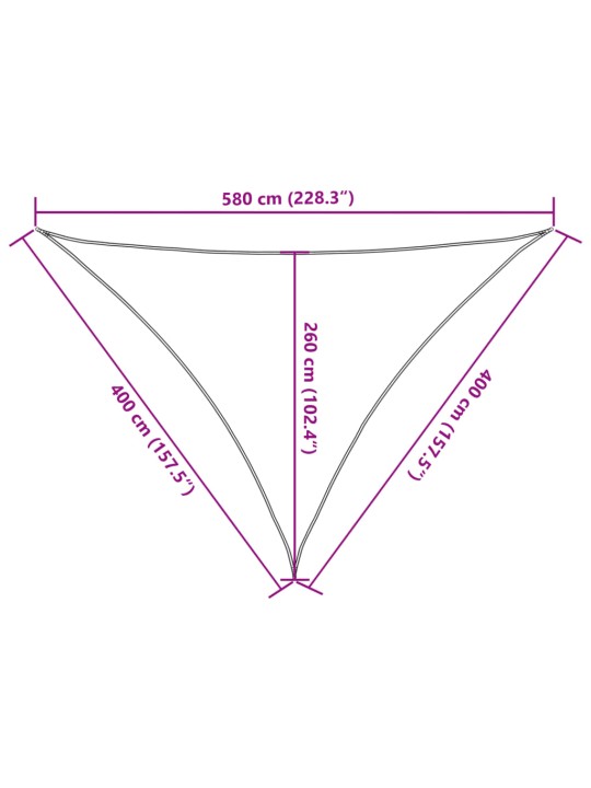 Aurinkopurje vaaleanharmaa 4x4x5,8 m 100% Oxford polyesteri