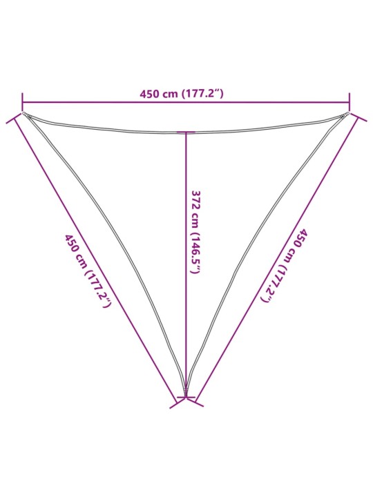 Aurinkopurje vaaleanharmaa 4,5x4,5x4,5 m 100% Oxford polyesteri