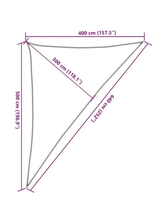 Aurinkopurje vaaleanharmaa 4x5x6,4 m 100% Oxford polyesteri