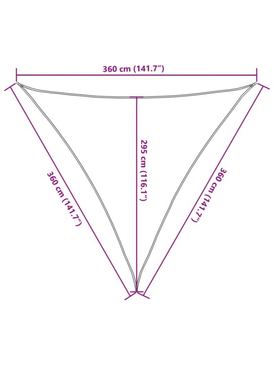 Aurinkopurje hiekka 3,6x3,6x3,6 m 100% Oxford polyesteri