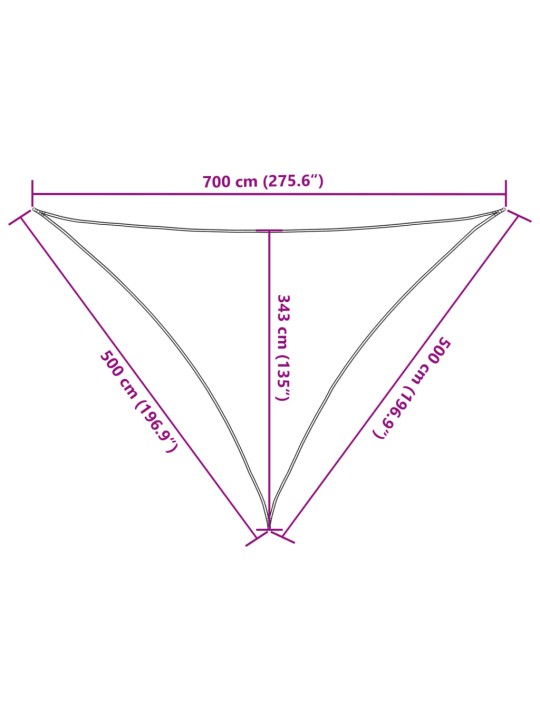 Aurinkopurje valkoinen 7x5x5 m 100% Oxford polyesteri