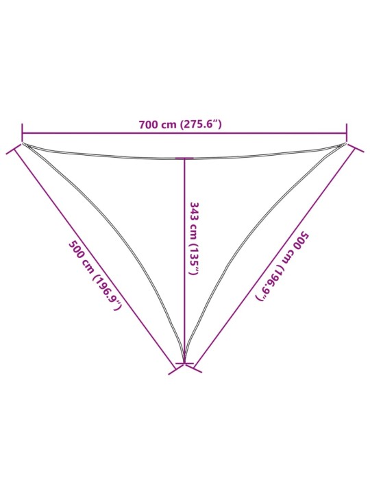 Aurinkopurje musta 7x5x5 m 100% Oxford polyesteri