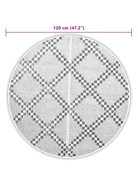 Ulkomatto ruskea Ø120 cm PP