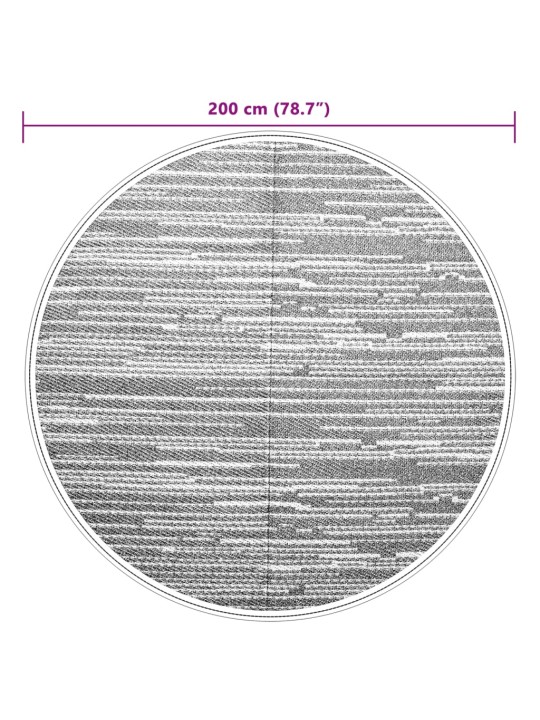 Ulkomatto ruskea Ø200 cm PP