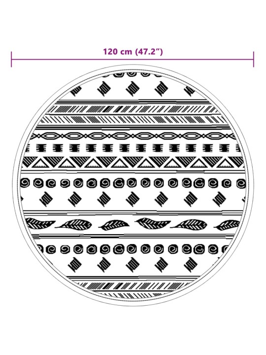 Ulkomatto harmaa Ø120 cm PP