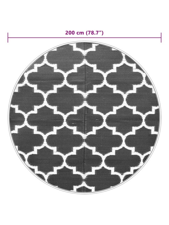 Ulkomatto sininen Ø200 cm PP