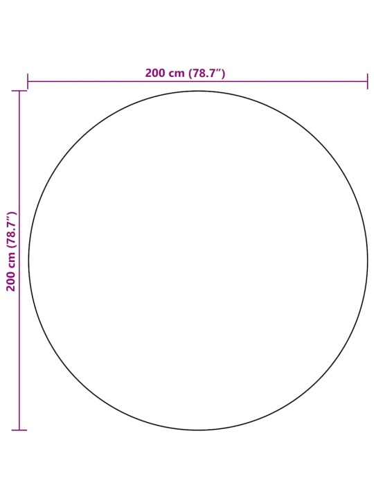 Ulkomatto ARAKIL musta ja valkoinen Ø200 cm PP