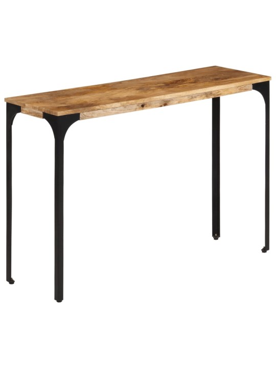 Konsolipöytä ruskea 110x35x76 cm täysi mangopuu ja rauta