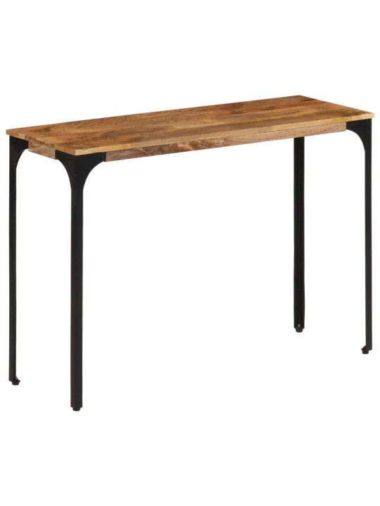 Konsolipöytä ruskea 110x35x76 cm täysi mangopuu ja rauta