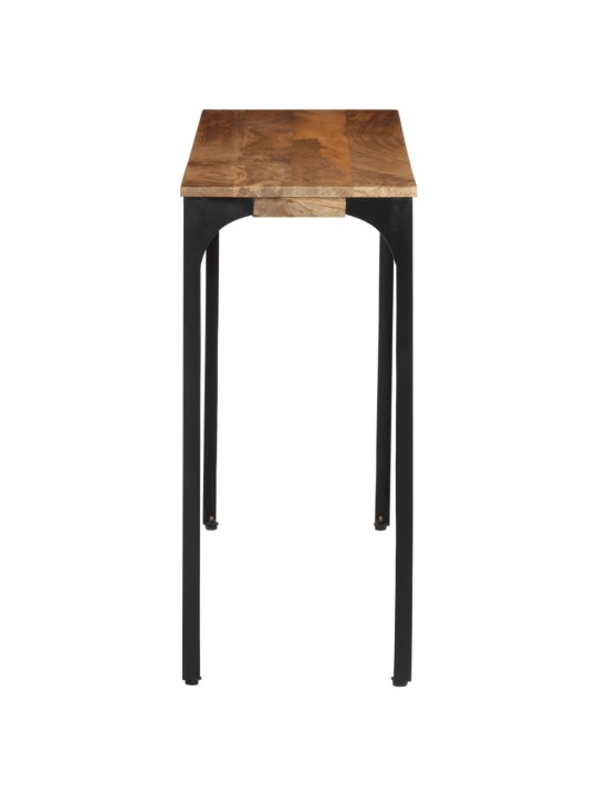 Konsolipöytä ruskea 110x35x76 cm täysi mangopuu ja rauta