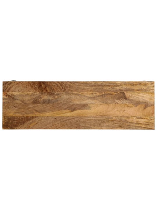Konsolipöytä ruskea 110x35x76 cm täysi mangopuu ja rauta