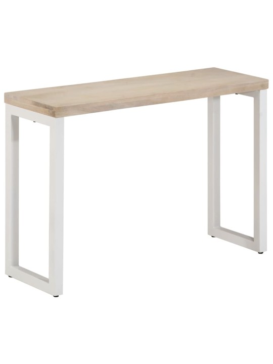 Konsolipöytä ruskea 110x35x76 cm täysi mangopuu ja rauta