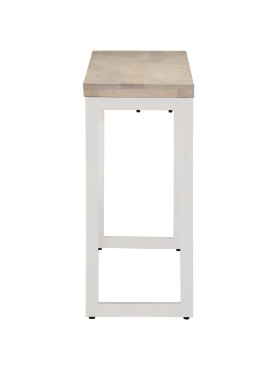 Konsolipöytä ruskea 110x35x76 cm täysi mangopuu ja rauta