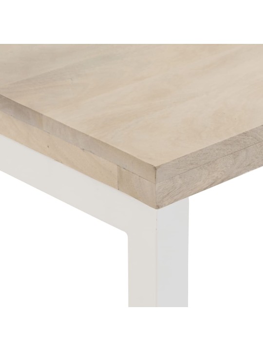 Konsolipöytä ruskea 110x35x76 cm täysi mangopuu ja rauta
