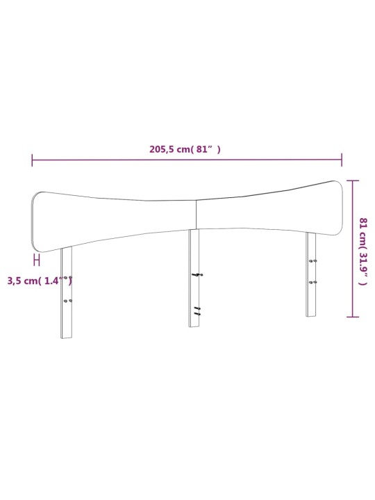 Sängynpääty 200 cm täysi mänty