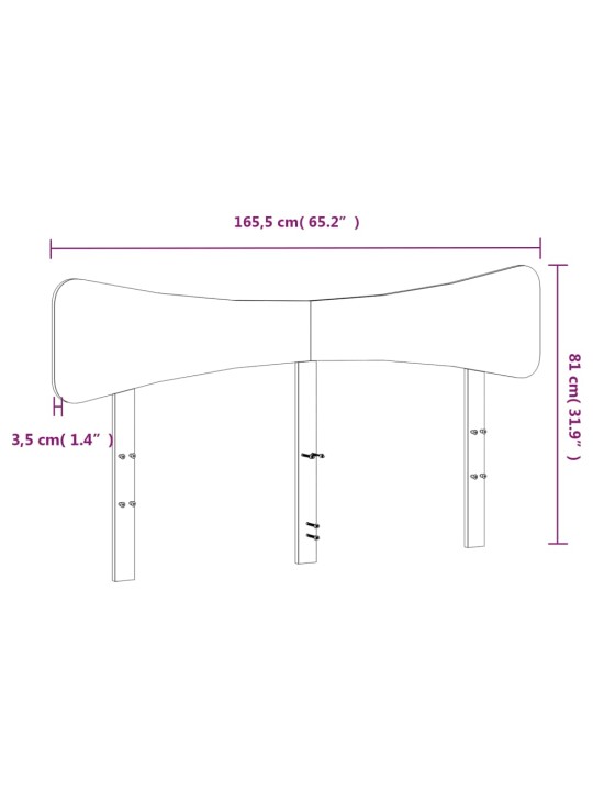 Sängynpääty valkoinen 160 cm täysi mänty