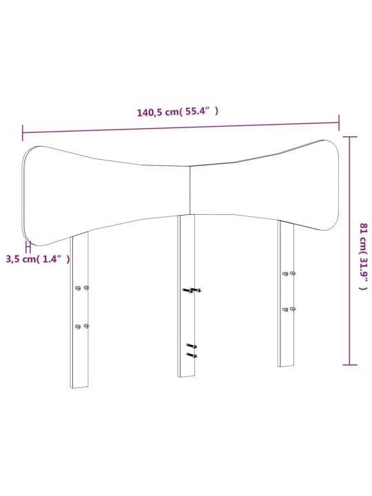 Sängynpääty 135 cm täysi mänty