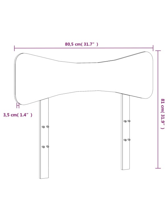 Sängynpääty 75 cm täysi mänty