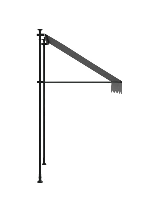 Sisäänkelattava markiisi antrasiitti 150x150 cm kangas ja teräs