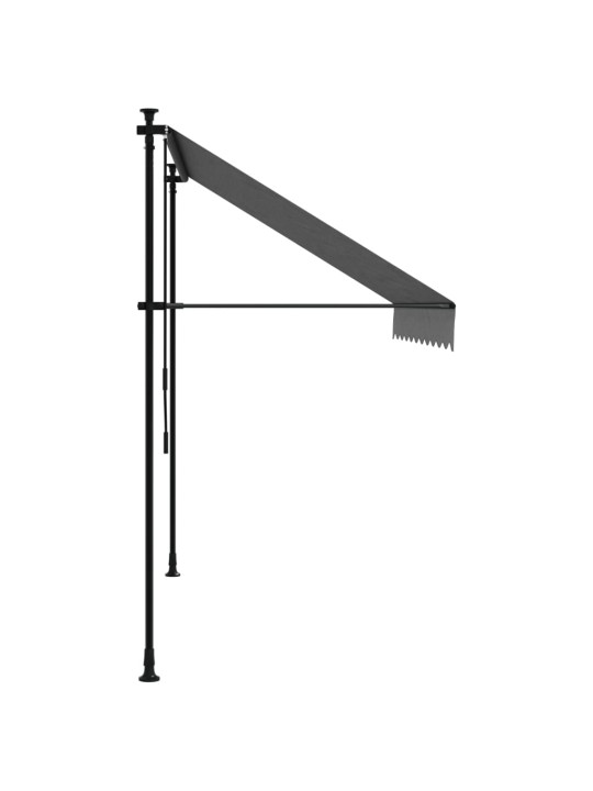 Sisäänkelattava markiisi antrasiitti 250x150 cm kangas ja teräs