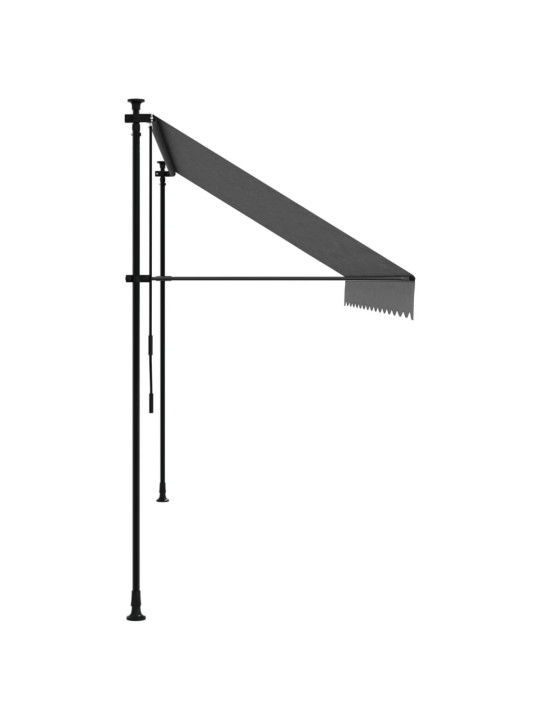 Sisäänkelattava markiisi antrasiitti 350x150 cm kangas ja teräs