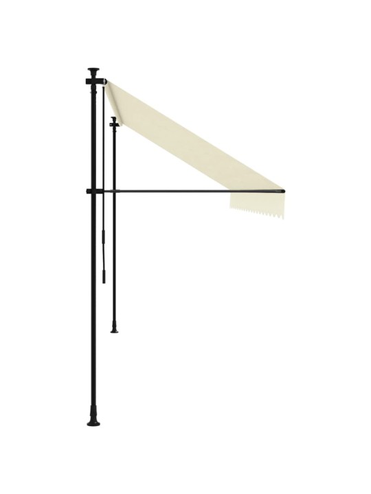 Sisäänkelattava markiisi kerma 400x150 cm kangas ja teräs