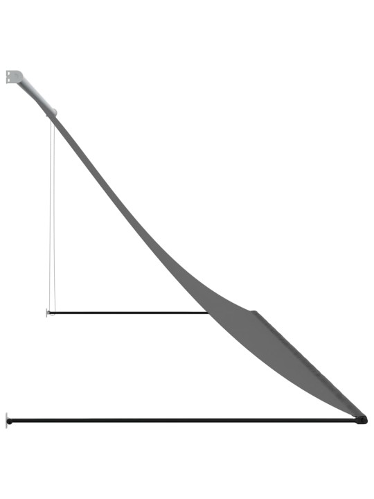 Sisäänkelattava markiisi antrasiitti 300x150 cm kangas ja teräs