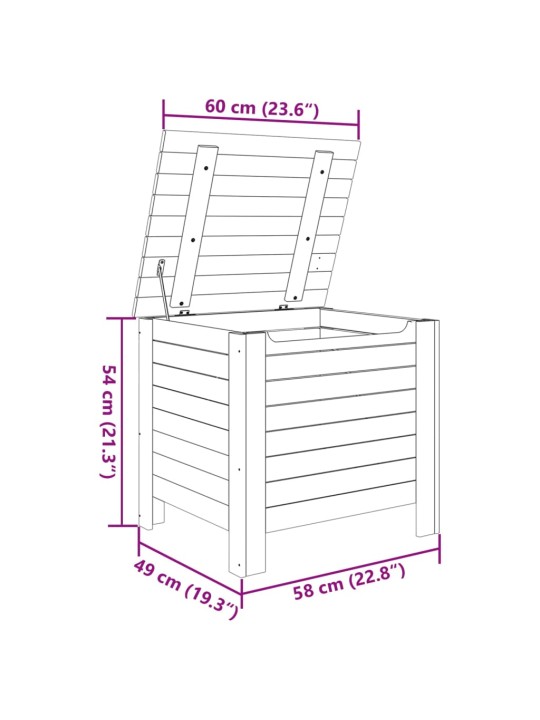 Säilytyslaatikko kannella RANA 60x49x54 cm täysi mänty