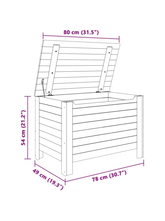 Säilytyslaatikko kannella RANA 80x49x54 cm täysi mänty