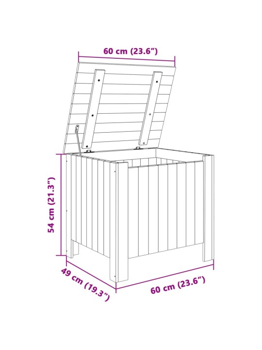 Säilytyslaatikko kannella RANA 60x49x54 cm täysi mänty