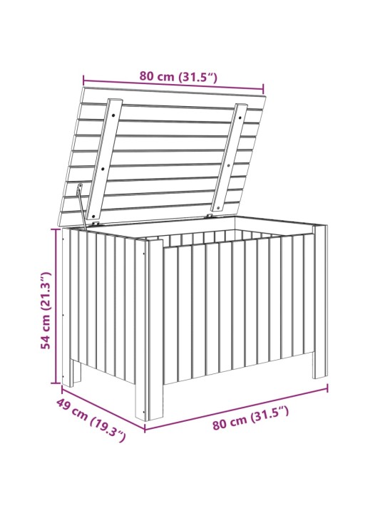 Säilytyslaatikko kannella RANA 80x49x54 cm täysi mänty