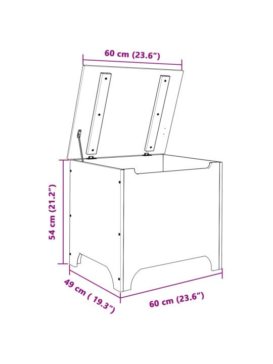 Säilytyslaatikko kannella RANA 60x49x54 cm täysi mänty