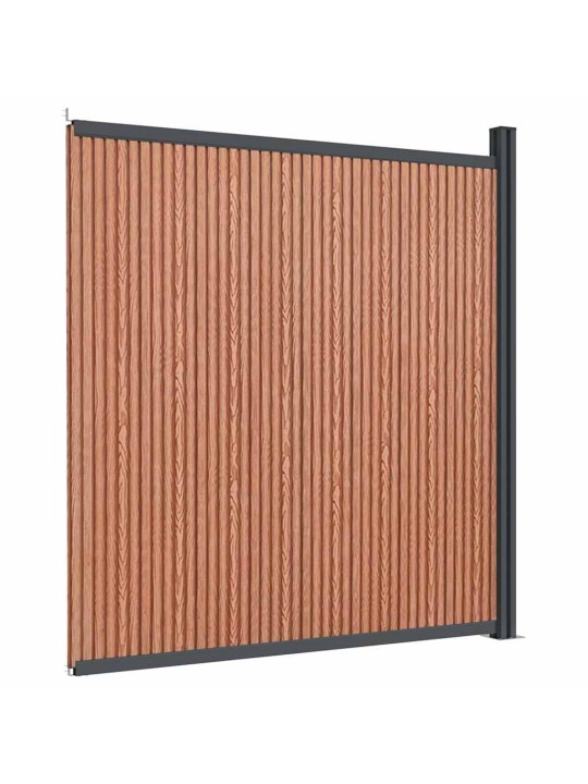 Aitapaneeli wpc ruskea 173x186 cm