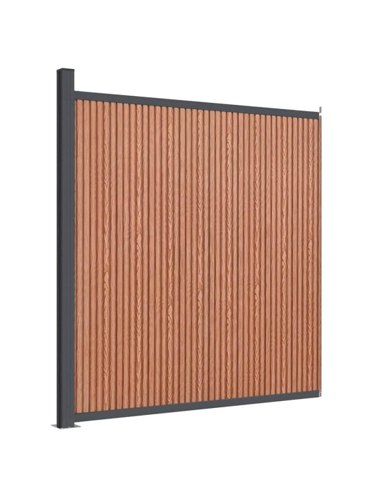 Aitapaneeli wpc ruskea 173x186 cm