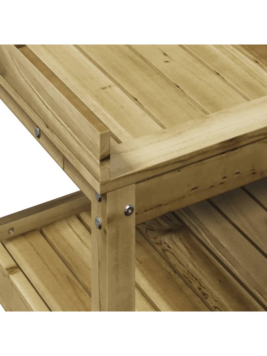 Ruukutuspöytä hyllyillä 108x45x86,5 cm kyllästetty mänty