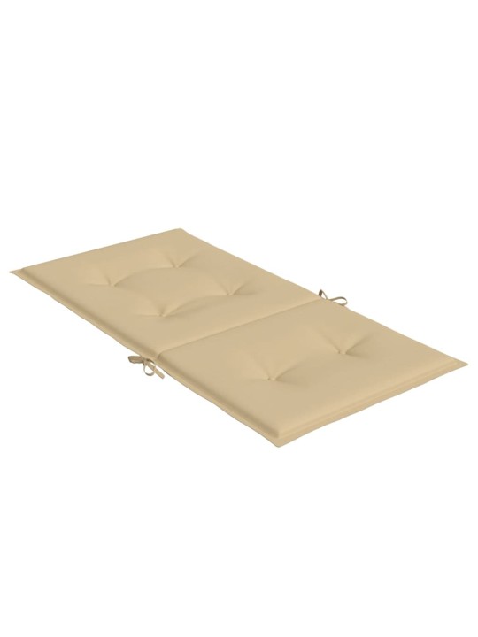 Matalaselkätuolin tyynyt 6 kpl beige 100x50x4 cm kangas