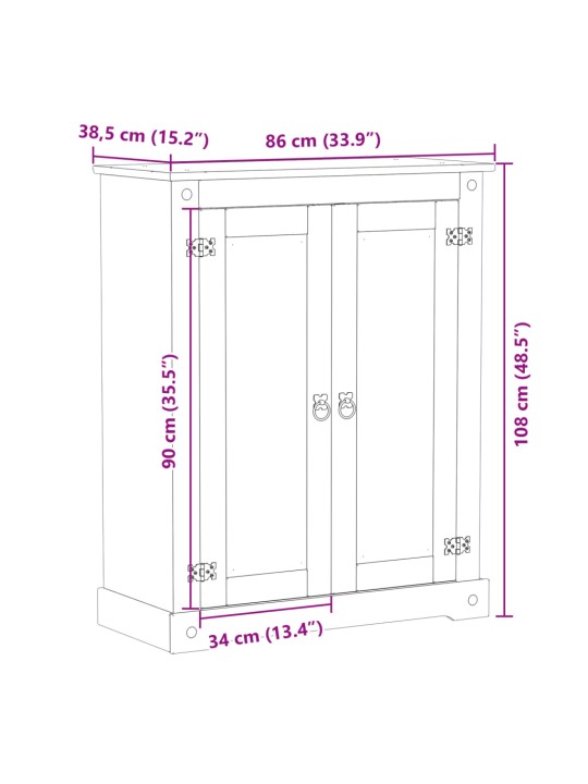 Kenkäkaappi Corona 86x38,5x108 cm täysi mänty