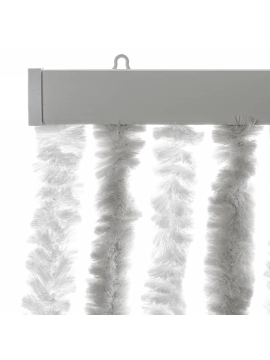 Hyönteisverho vaaleanharmaa ja valkoinen 56x200 cm chenille