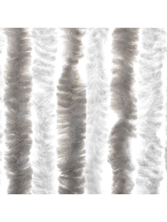 Hyönteisverho vaaleanharmaa ja valkoinen 56x200 cm chenille
