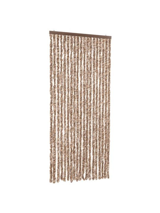 Hyönteisverho beige ja tummanruskea 56x185 cm chenille