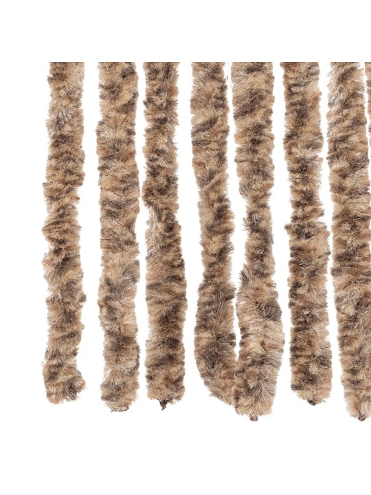 Hyönteisverho beige ja tummanruskea 56x185 cm chenille