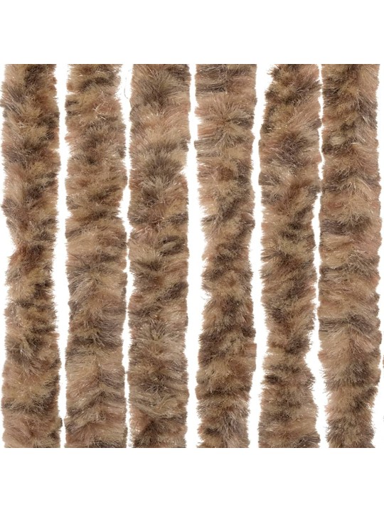 Hyönteisverho beige ja tummanruskea 56x185 cm chenille