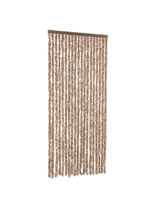 Hyönteisverho beige ja tummanruskea 56x200 cm chenille