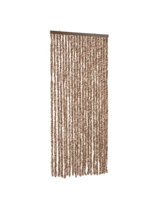 Hyönteisverho beige ja tummanruskea 90x200 cm chenille