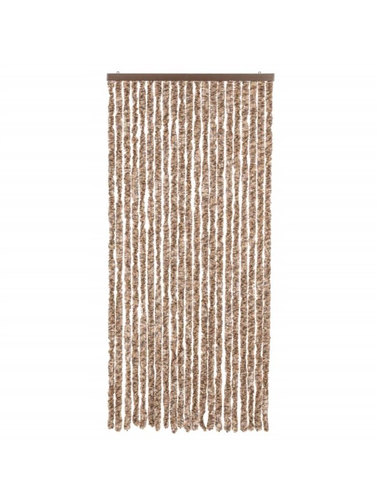 Hyönteisverho beige ja tummanruskea 90x200 cm chenille