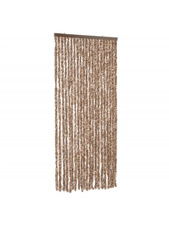 Hyönteisverho beige ja tummanruskea 90x220 cm chenille