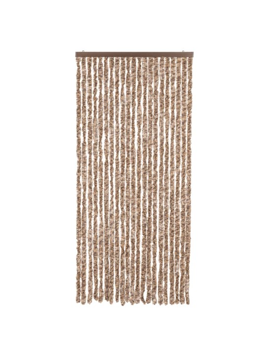 Hyönteisverho beige ja tummanruskea 90x220 cm chenille